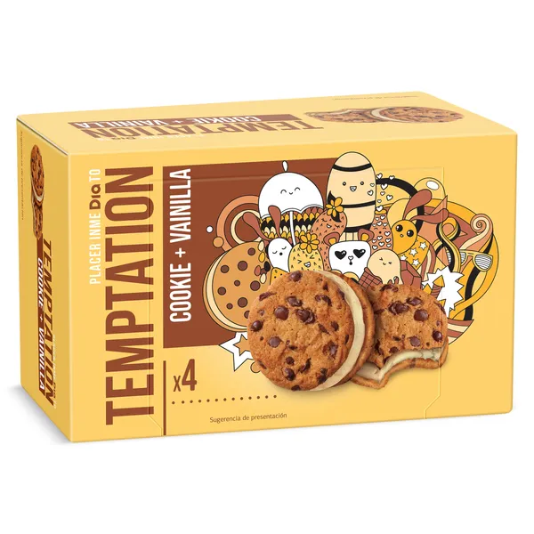 Sándwich cookie y vainilla Dia Temptation 4 x 60 g 3