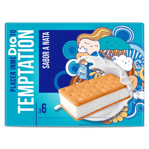 Sándwich de nata Dia Temptation 6 x 50 g 2
