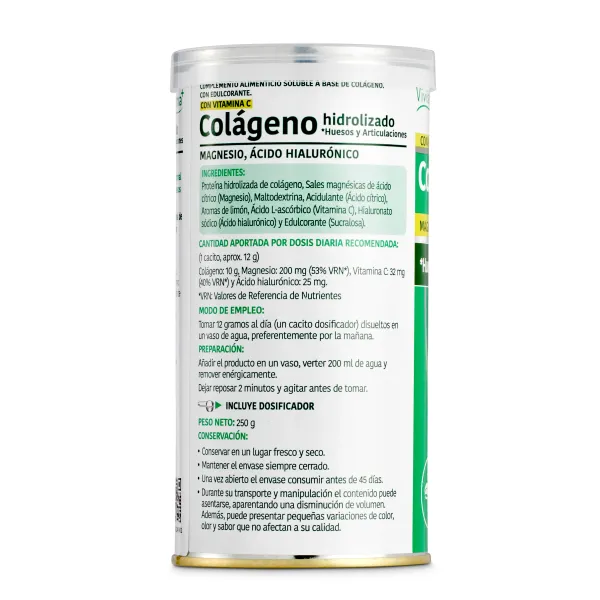 Colágeno hidrolizado y magnesio Vivisima+ lata 250 g 3