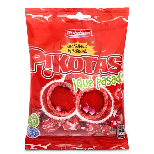Caramelo de goma relleno sabor cereza Dulciora Pikotas bolsa 100 g 2