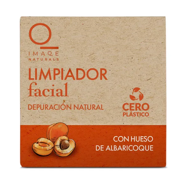 Limpiador facial sólido exfoliante con hueso de albaricoque Dia Imaqe caja 50 g 2