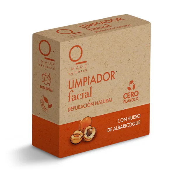 Limpiador facial sólido exfoliante con hueso de albaricoque Dia Imaqe caja 50 g 3
