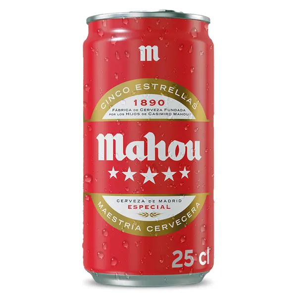 Cerveza Mahou 5 Estrellas 25 cl 2