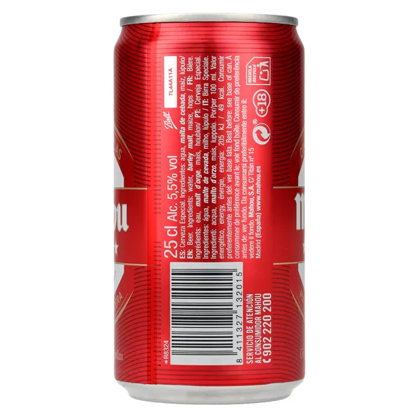 Cerveza Mahou 5 Estrellas 25 cl 3