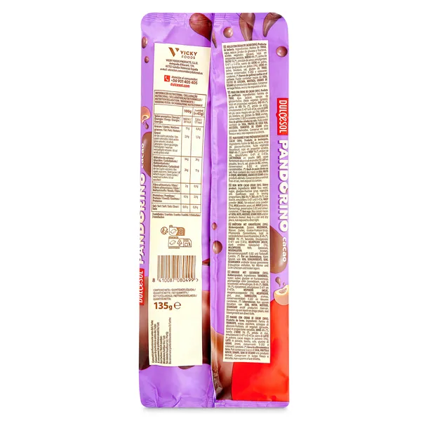 Pandorinos rellenos de cacao Dulcesol bolsa 135 g 2