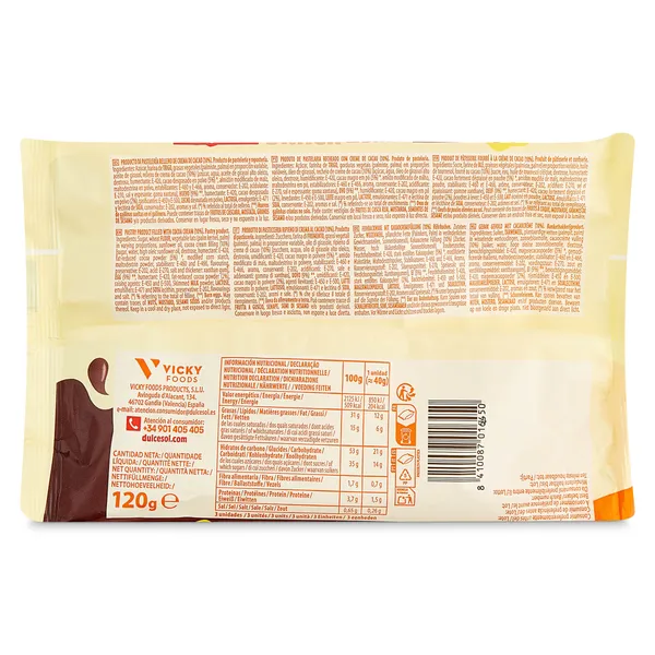 Bombón zebra relleno de cacao Dulcesol bolsa 120 g 2