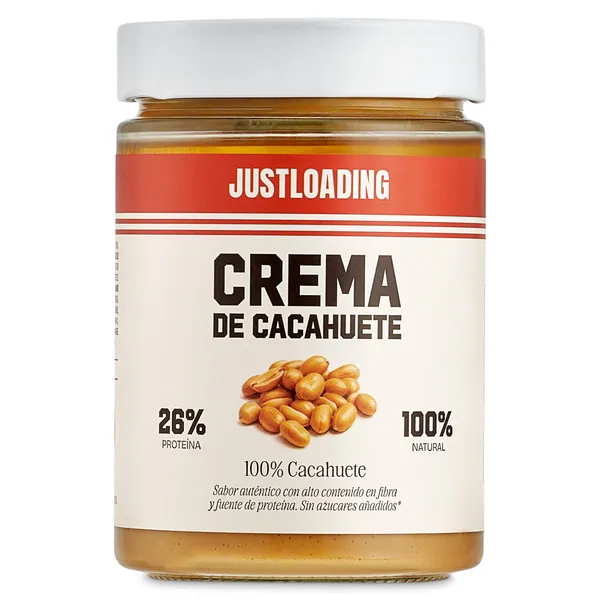 Crema de cacahuete Just loading frasco 500 g 2