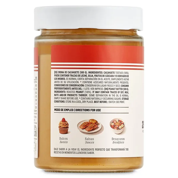 Crema de cacahuete Just loading frasco 500 g 4