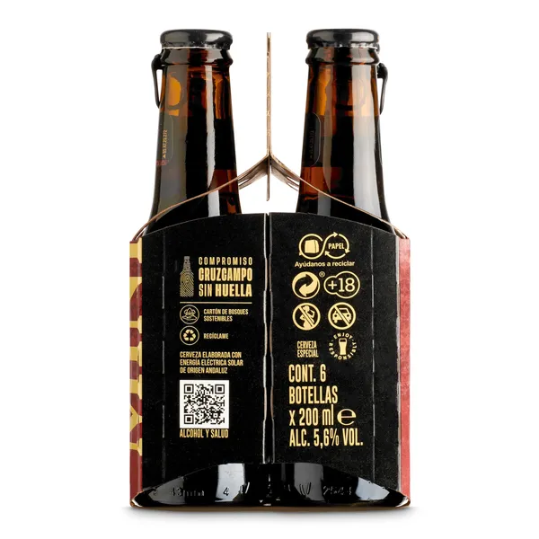 Cerveza especial Cruzcampo botella 6 x 200 ml 4