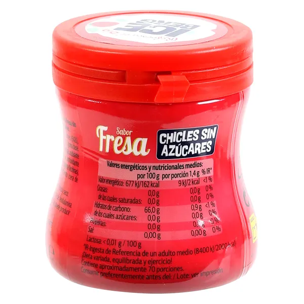 Chicles de fresa sin azúcar Iceberg de Dia 70 unidades 4