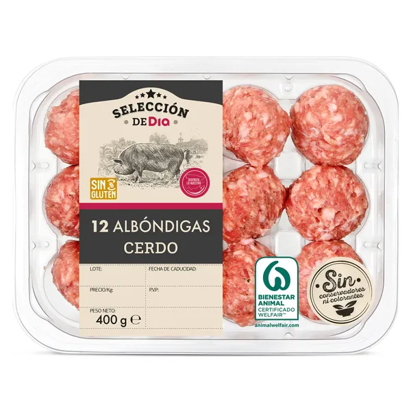 Albóndigas de cerdo Selección de Dia 400 g 2