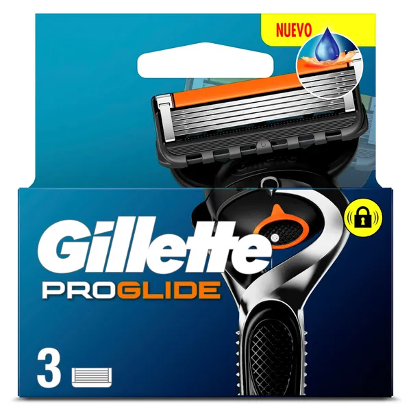 Maquinilla de afeitar recambio Gillette Proglide Fusion blister 3 unidades