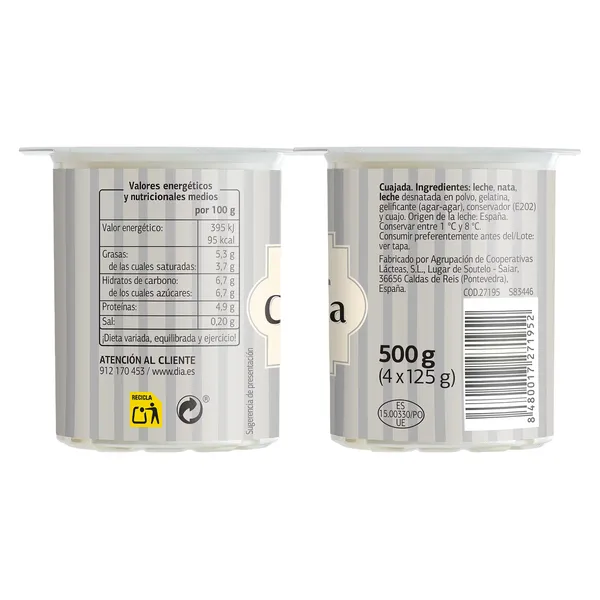 Cuajada Caprichoso Dia pack 4 x 125 g 4