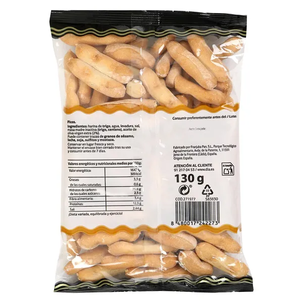 Picos rústicos con aceite de oliva El Molino de Dia 130 g 3