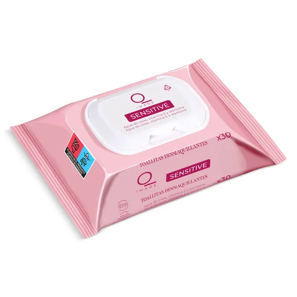 Toallitas desmaquillantes para pieles sensibles con extractos de rosas Dia Imaqe 30 unidades 3