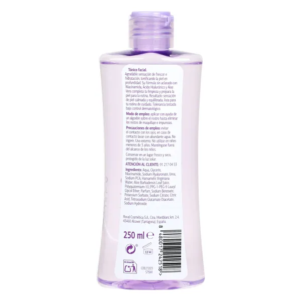 Tónico facial calmante aloe vera y agua de hamamelis Dia Imaqe bote 250 ml 2
