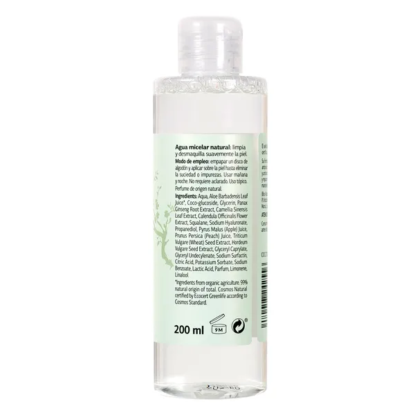 Agua micelar natural  antipolución & detox ecocert Imaqe de Dia bote 200 ml 2