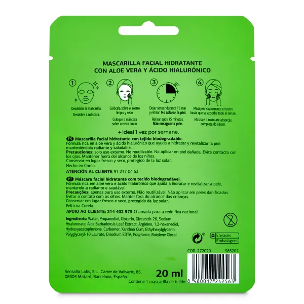 Mascarilla facial hidratante tissue Imaqe de Dia sobre 1 unidad 2