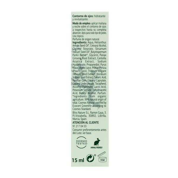 Contorno de ojos natural antipolución & detox ecocert Imaqe de Dia tubo 15 ml 3