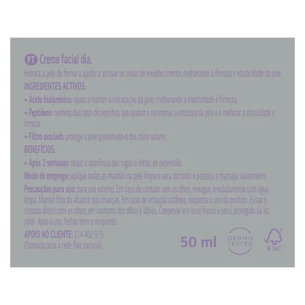 Crema antiedad de día con ácido hialurónico y péptidos Imaqe de Dia frasco 50 ml 3