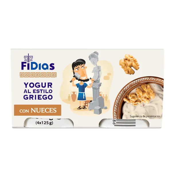 Yogur griego con nueces Fidias de Dia pack 4 x 125 g 3