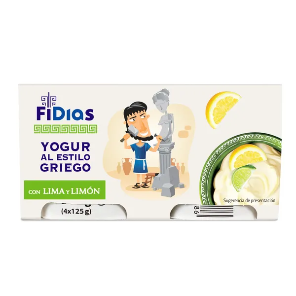 Yogur griego con lima y limón Dia Fidias pack 4 x 125 g 3