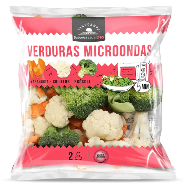 Verduras para microondas 3 ingredientes Vegecampo de Dia bolsa 300 g