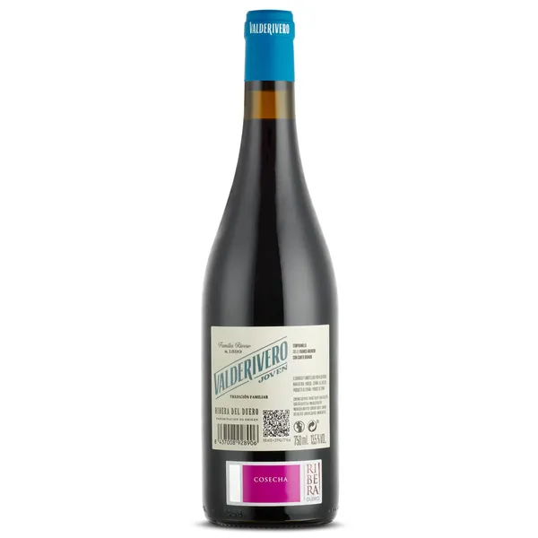 Vino tinto joven D.O. Ribera del Duero Valderivero botella 75 cl 2