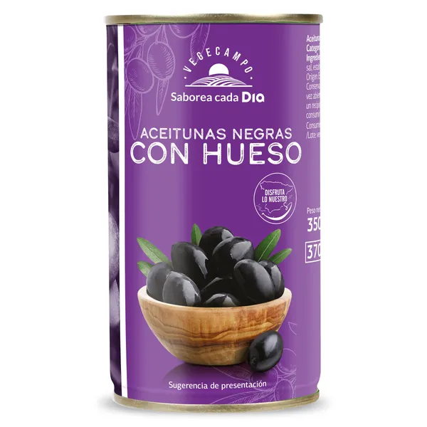 Aceitunas negras con hueso Dia Vegecampo 185 g 2