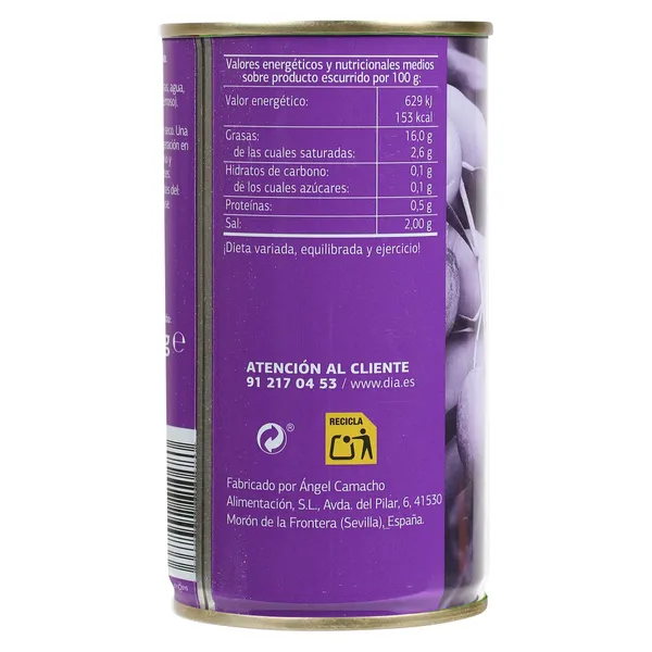 Aceitunas negras con hueso Dia Vegecampo 185 g 4