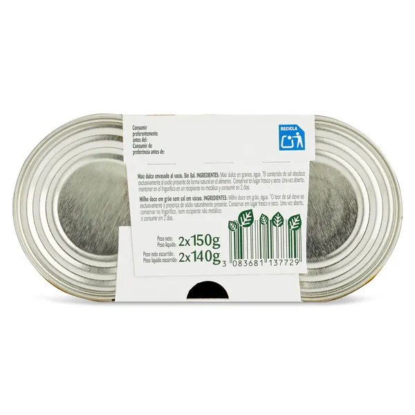 Maíz 0% sal Bonduelle 2 x 140 g 4