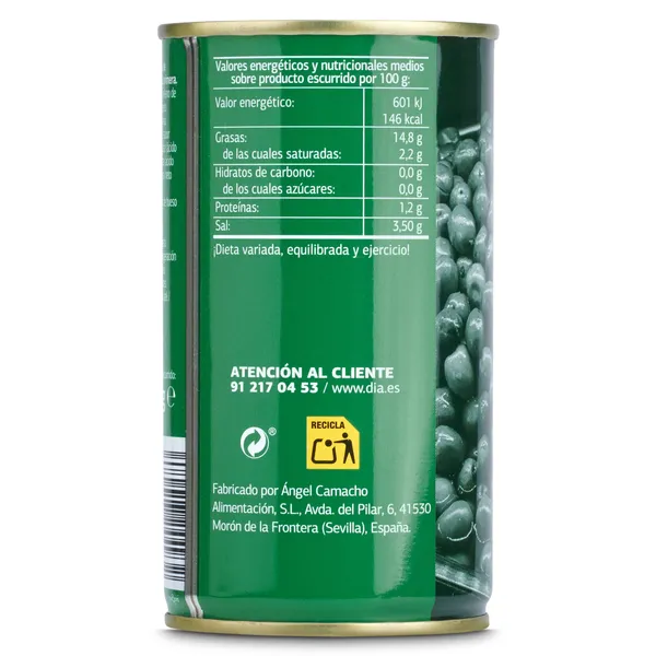 Aceitunas rellenas de jalapeño Dia Vegecampo 150 g 3