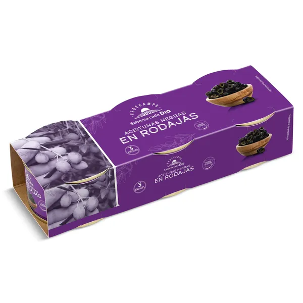 Aceitunas negras en rodajas Dia Vegecampo 3 x 50 g 3