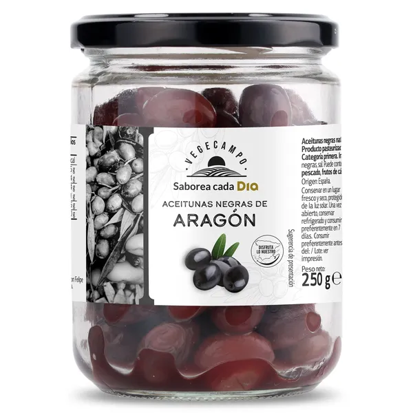 Aceitunas negras de Aragón Dia Vegecampo 250 g 2