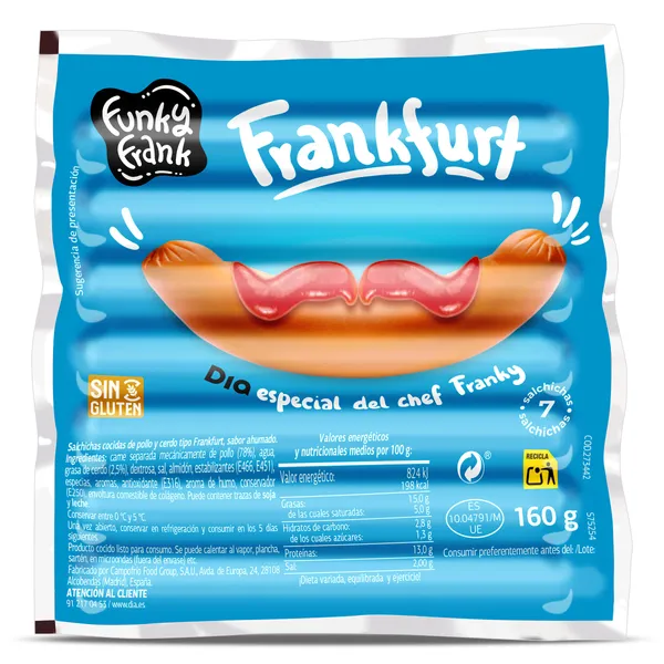 Salchichas frankfurt Dia Funky Frank 4 x 160 g 2