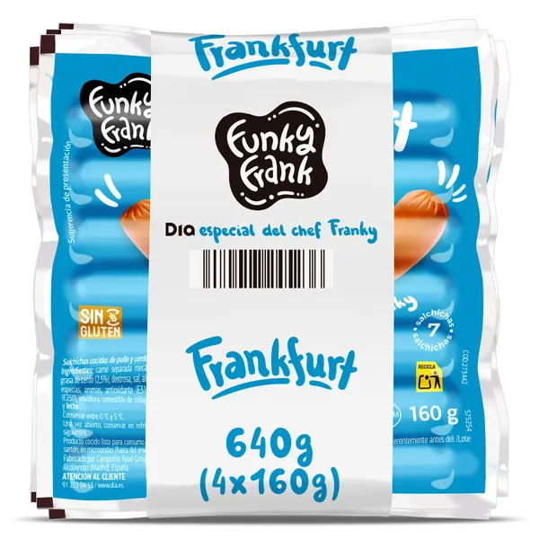 Salchichas frankfurt Dia Funky Frank 4 x 160 g 3