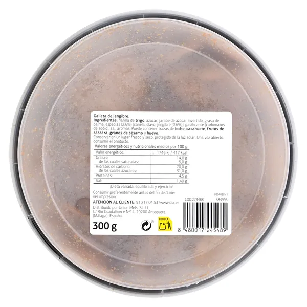 Galletas de jengibre Dulce Noel Dia caja 300 g 3