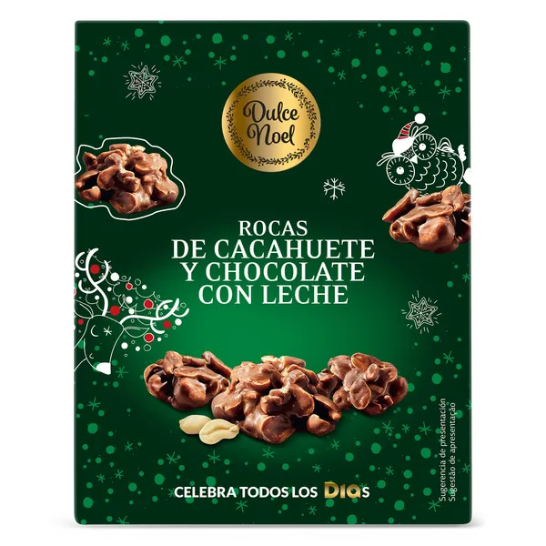 Rocas de cacahuete y chocolate con leche Dulce Noel Dia caja 120 g 2