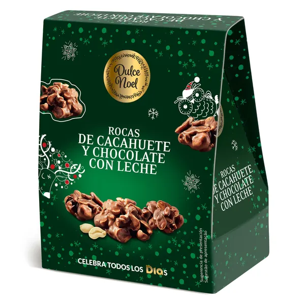 Rocas de cacahuete y chocolate con leche Dulce Noel Dia caja 120 g