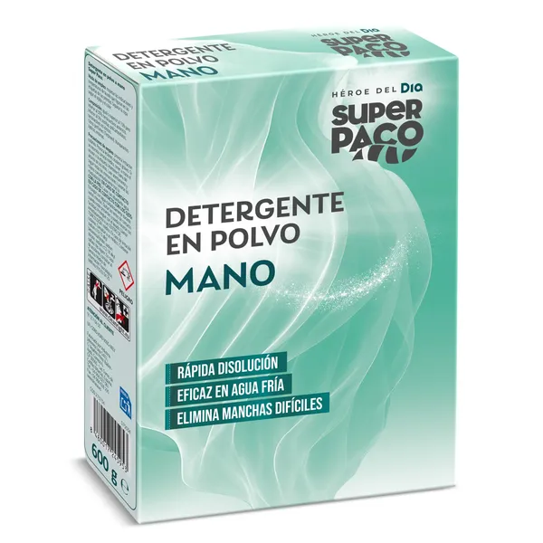 Detergente en polvo a mano Dia Super Paco 600 g 3