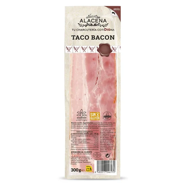 Taco de bacon Dia Nuestra Alacena 300 g 2