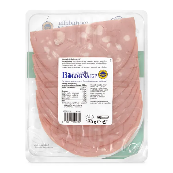 Mortadela Bologna I.G.P. Dia Selección Mundial 150 g 2