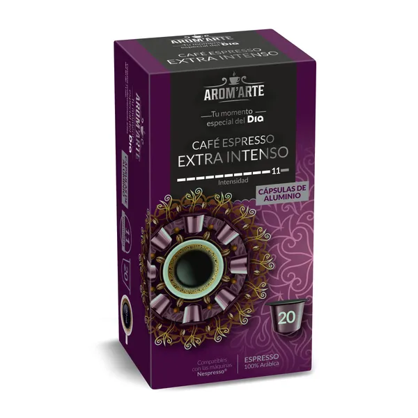 Cápsulas de café extra intenso Dia Arom'arte 20 unidades 3
