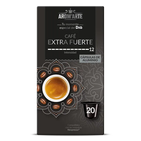 Cápsulas de café fortissimo Dia Arom'arte 20 unidades 2
