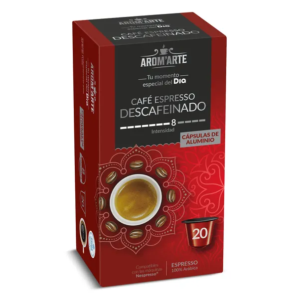 Cápsulas de café descafeinado Dia Arom'arte 20 unidades 3