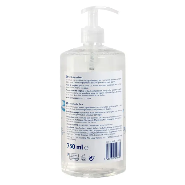 Gel de ducha Zero sin colorantes Dia Imaqe 750 ml 3