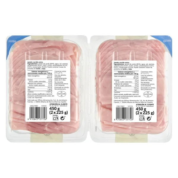 Jamón cocido extra Dia Nuestra Alacena 2 x 225 g 3