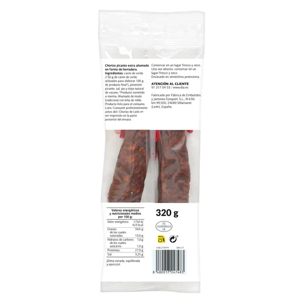Chorizo de León picante Dia Nuestra Alacena 320 g 3