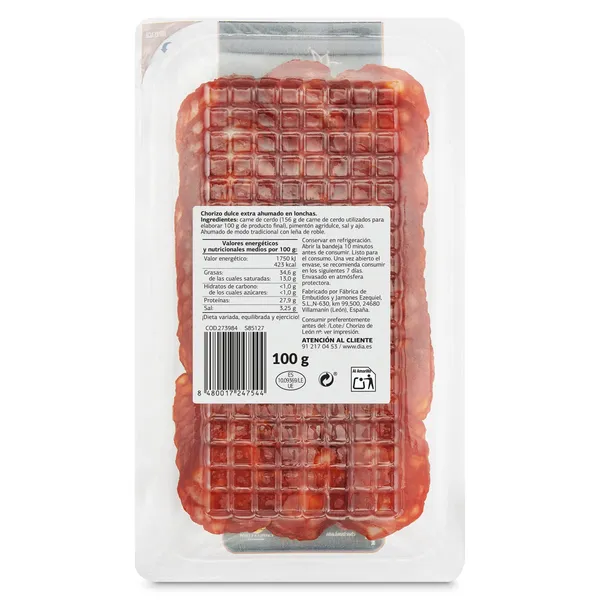 Chorizo de león dulce Dia Nuestra Alacena 100 g 3