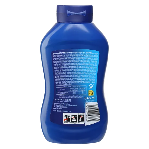 Gel para lavavajillas Dia Super Paco 36 lavados 648 ml 3